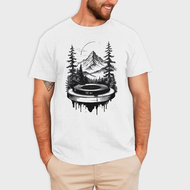 Nature Turntable, Tricou Barbati (Unisex)