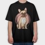 French Bulldog (2), Tricou Oversize Barbati (Unisex)