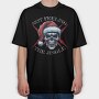 Santa Skull Holiday Christmas, Tricou Oversize Barbati (Unisex)