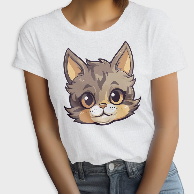 Funny Cat Cartoon, Tricou Femei