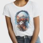 Santa Through The Sky Steampunk Globe, Tricou Femei