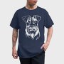 Schnauzer Dog Illustration, Tricou Barbati (Unisex)