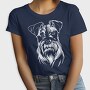 Schnauzer Dog Illustration, Tricou Femei
