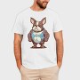 French Bulldog Cartoon Bodybuilder, Tricou Barbati (Unisex)
