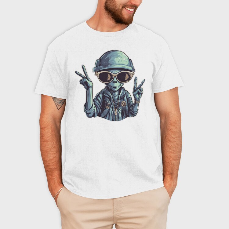 Cool Alien Peace, Tricou Barbati (Unisex)
