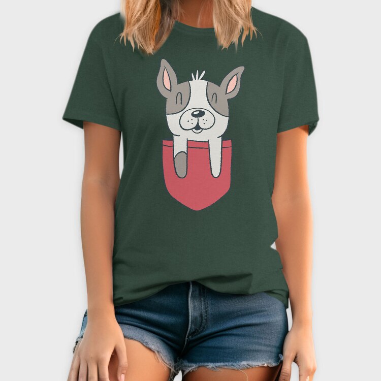 French Bulldog Pocket, Tricou Barbati (Unisex)