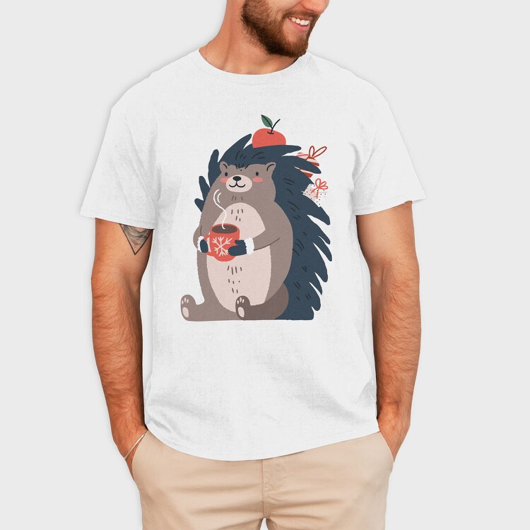 Cozy Hedgehog Cocoa, Tricou Barbati (Unisex)