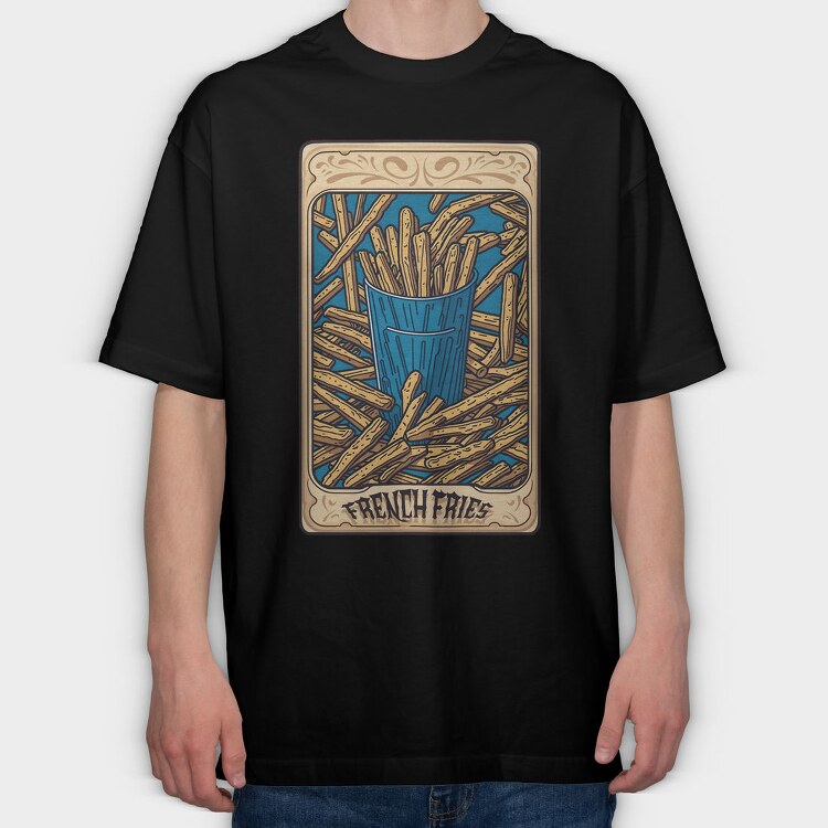 French Fries Tarot, Tricou Oversize Barbati (Unisex)