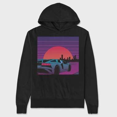 Hanorac Barbati (Unisex), City Vaporwave 2