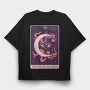 Eye On The Moon Mystical Tarot Card The Si, Tricou Oversize Barbati (Unisex)