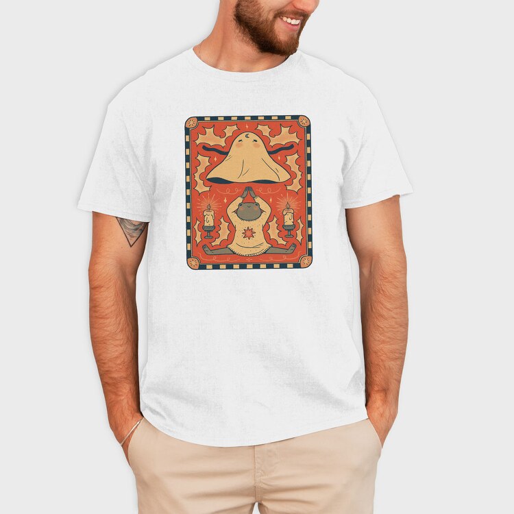 Frog Animal And Ghost Cartoon, Tricou Barbati (Unisex)