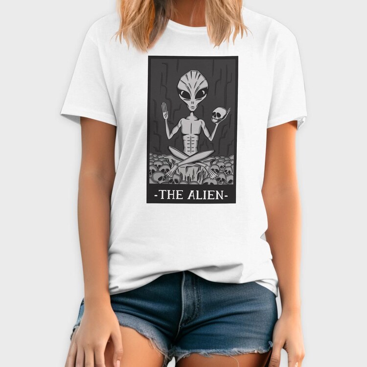 The Alien Tarot Card, Tricou Barbati (Unisex)