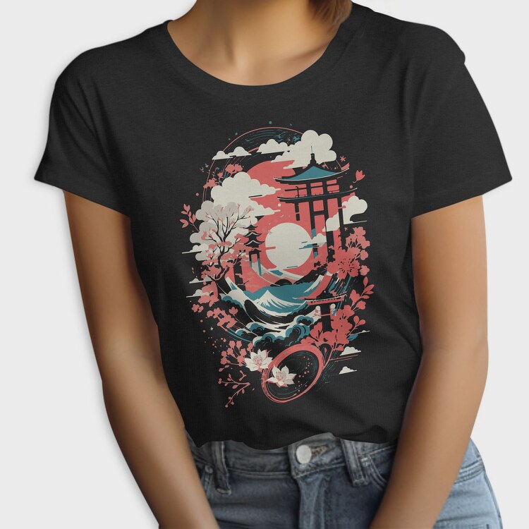 Traditional Japanese Temple, Tricou Femei