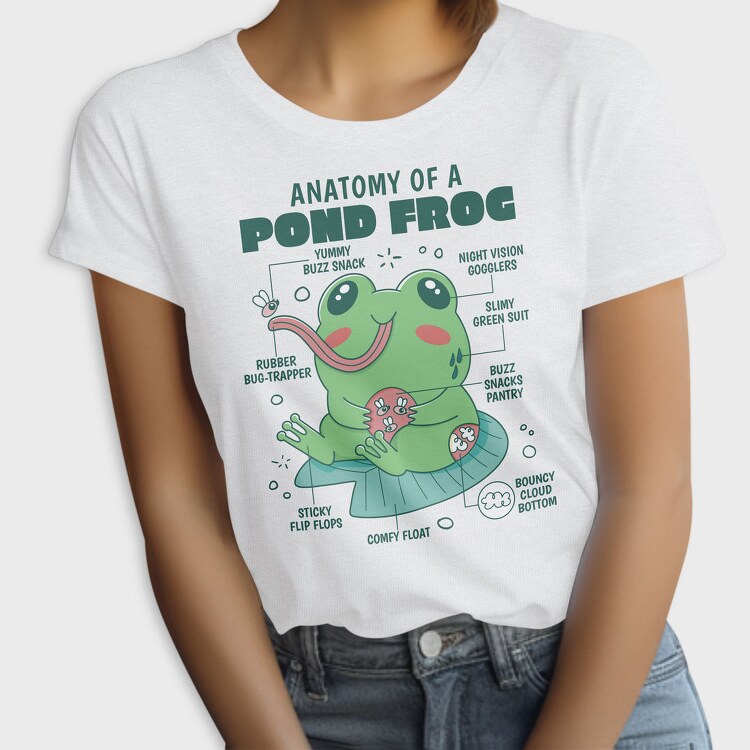 Frog Cute Anatomy, Tricou Femei