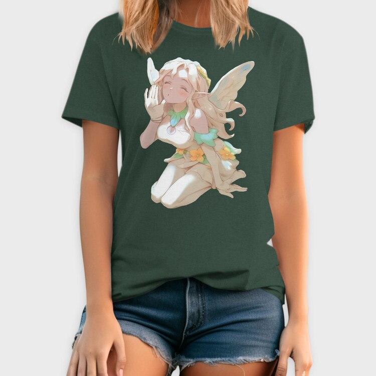 Fairy Fantasy Anime Blowing Kiss, Tricou Barbati (Unisex)