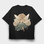 Fairy Flying In The Sky Forest Cottage, Tricou Oversize Barbati (Unisex)
