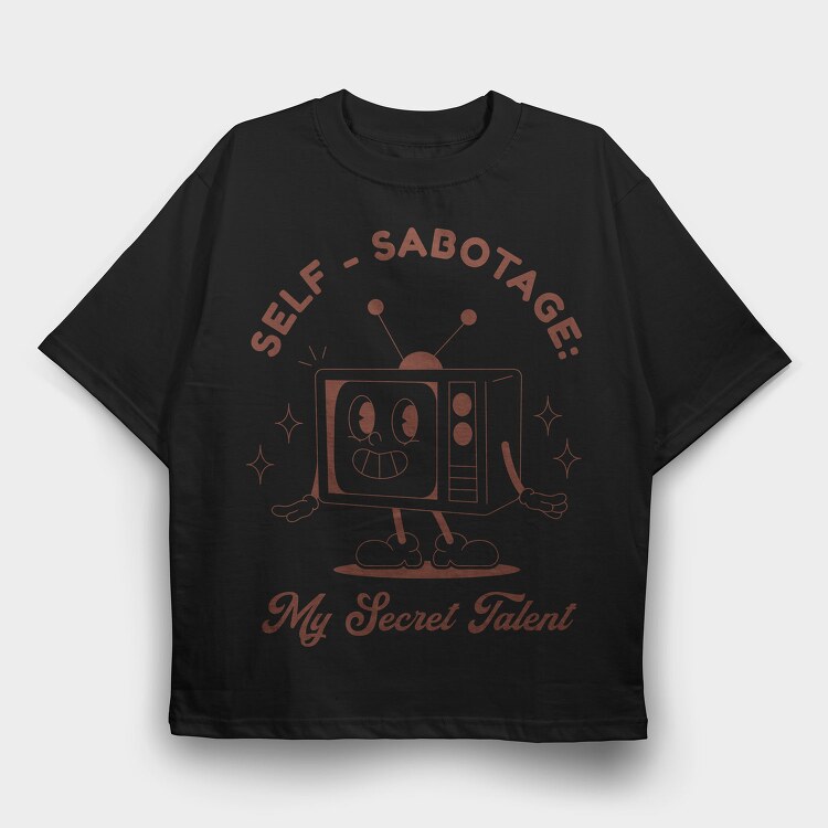 Self Sabotage Television, Tricou Oversize Barbati (Unisex)