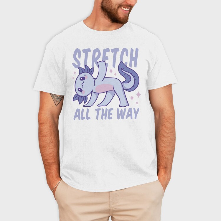 Stretching Fitness Axolotl Yoga 01, Tricou Barbati (Unisex)