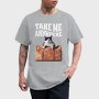 Travel Suitcase Cat Wanderlust, Tricou Barbati (Unisex)