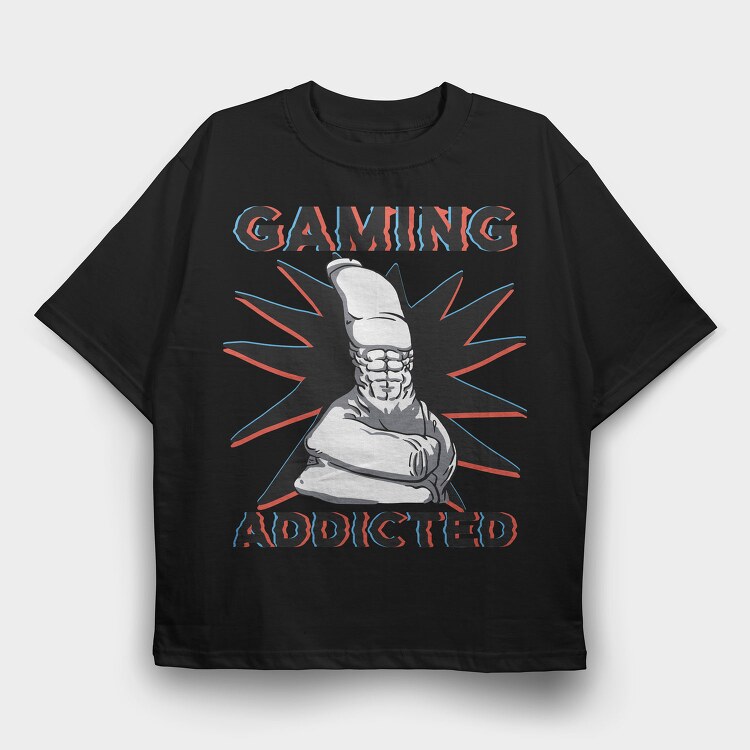 Strong Hand Funny Gamer Gaming, Tricou Oversize Barbati (Unisex)
