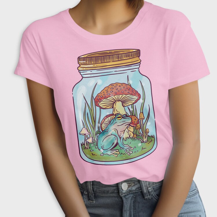 Frog In Mason Jar Nature, Tricou Femei