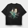 Fairy Frog With Wings, Tricou Oversize Barbati (Unisex)