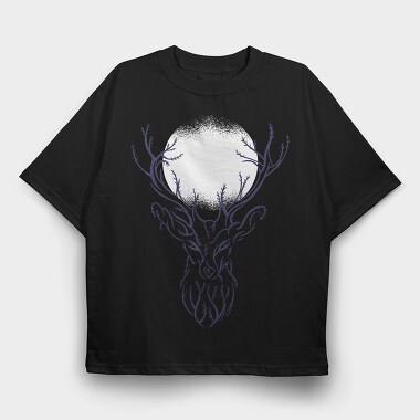 Tree Deer Branches, Tricou Oversize Barbati (Unisex)