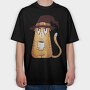 Serious Witch Grumpy Cat, Tricou Oversize Barbati (Unisex)