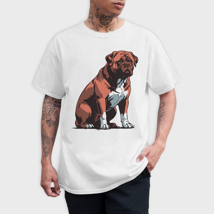 Bordeaux Mastiff Dog, Tricou Barbati (Unisex)