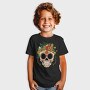 Sugar Skull And Flowers Traditional, Tricou Copii