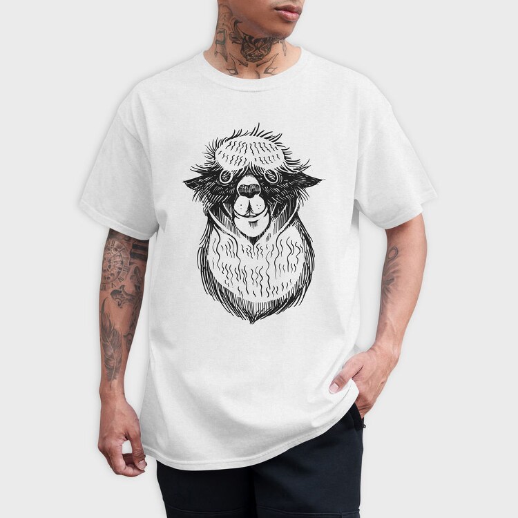 Creepy Alpaca, Tricou Barbati (Unisex)