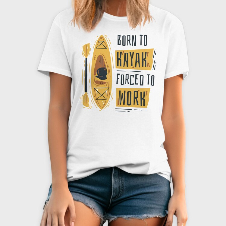 Born To Kayak, Tricou Barbati (Unisex)