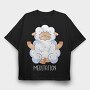 Sheep Animal Mahditation Meditation, Tricou Oversize Barbati (Unisex)