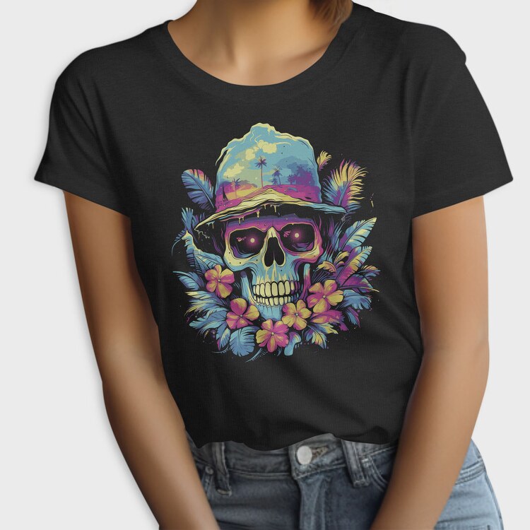 Summer Skull Halloween, Tricou Femei