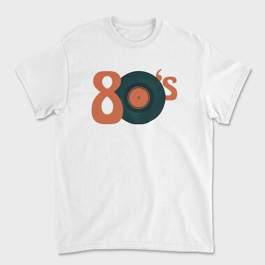 80 S Vinyl Record, Tricou Barbati (Unisex)