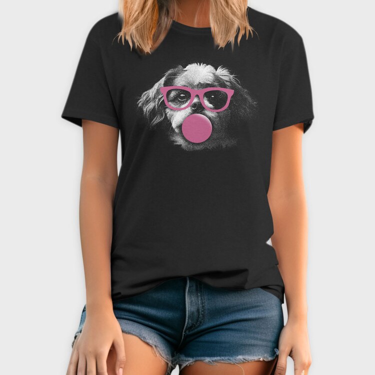 Shih Tzu Dog With Glasses, Tricou Barbati (Unisex)