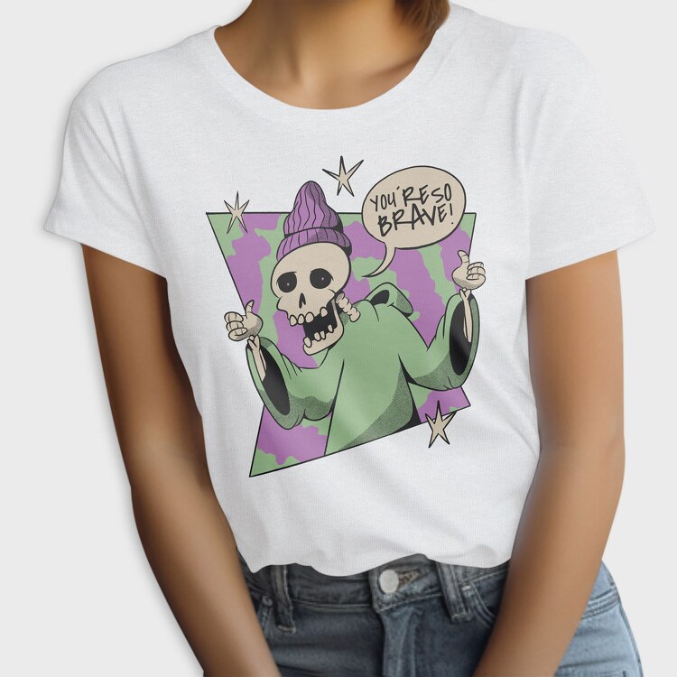 Supportive Skeleton Brave, Tricou Femei