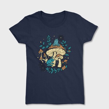 Cottagecore Moshrooms Frogs, Tricou Femei