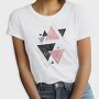 Triangles Geometric Throw Pillow Abstract 01, Tricou Femei
