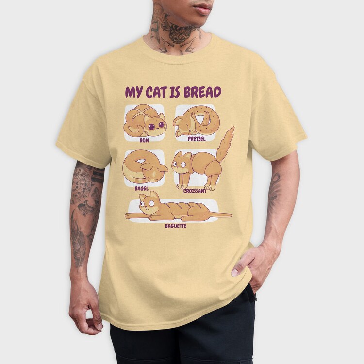 Bread Cat, Tricou Barbati (Unisex)