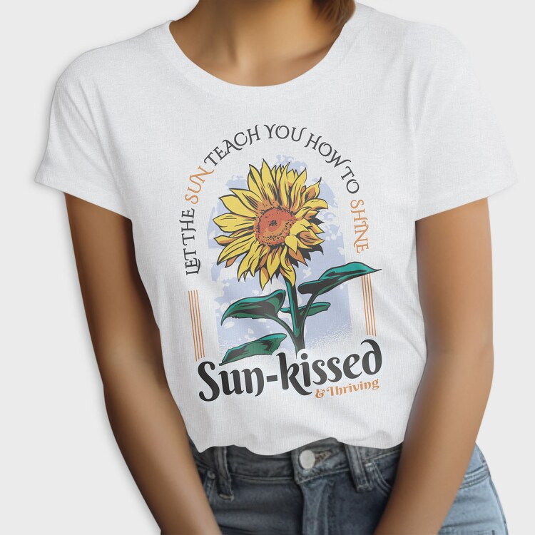 Sun Kissed Sunflower Spring, Tricou Femei