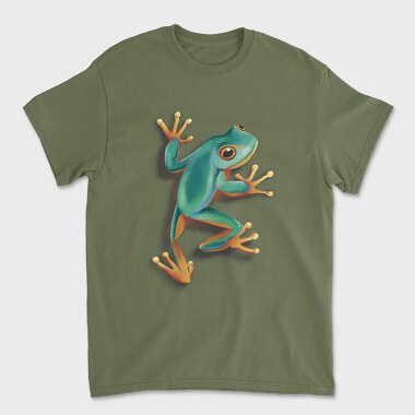 Green Frog Realistic, Tricou Barbati (Unisex)