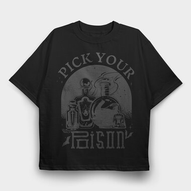 Pick Your Poison Halloween, Tricou Oversize Barbati (Unisex)