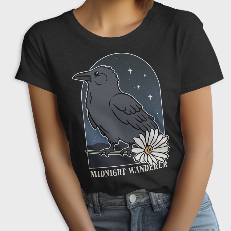Crow Bird Cute, Tricou Femei