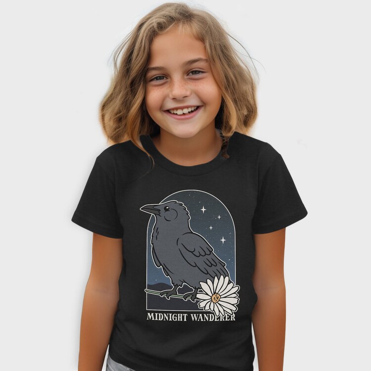Crow Bird Cute, Tricou Copii