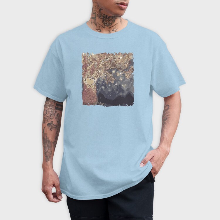 Fantasy Tree Heart, Tricou Barbati (Unisex)