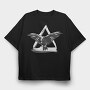Crow Flying Triangle, Tricou Oversize Barbati (Unisex)