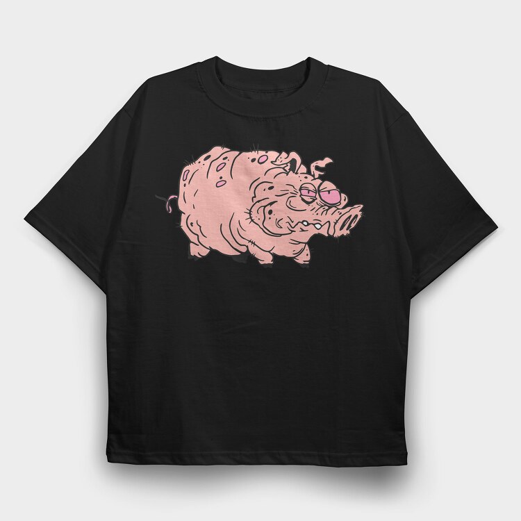 Piggy Party, Tricou Oversize Barbati (Unisex)