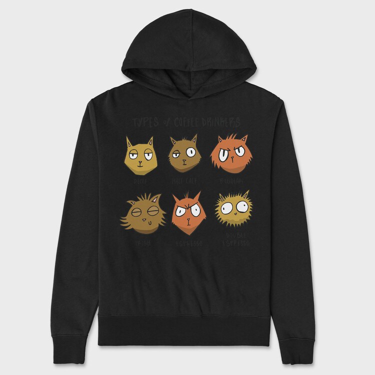 Hanorac Barbati (Unisex), Coffee Cats