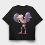 Humorous Weightlifting Skeleton Skelleton Lifting, Tricou Oversize Barbati (Unisex)